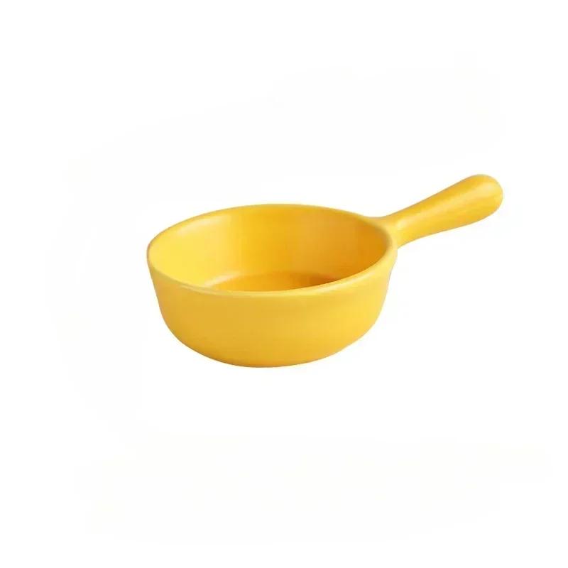 Creative Mini Ceramic Discretionary Dish Japanese Tableware Seasoning Dish Handle Dish Soy Sauce and Vinegar Sushi Dipping Plate