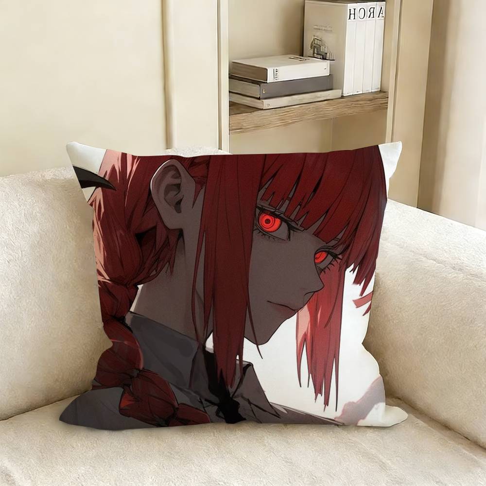 MMAKIMA CChainsaw man Pillow Cover Sofa Cushion Cover Home Room Decoration Children Gift