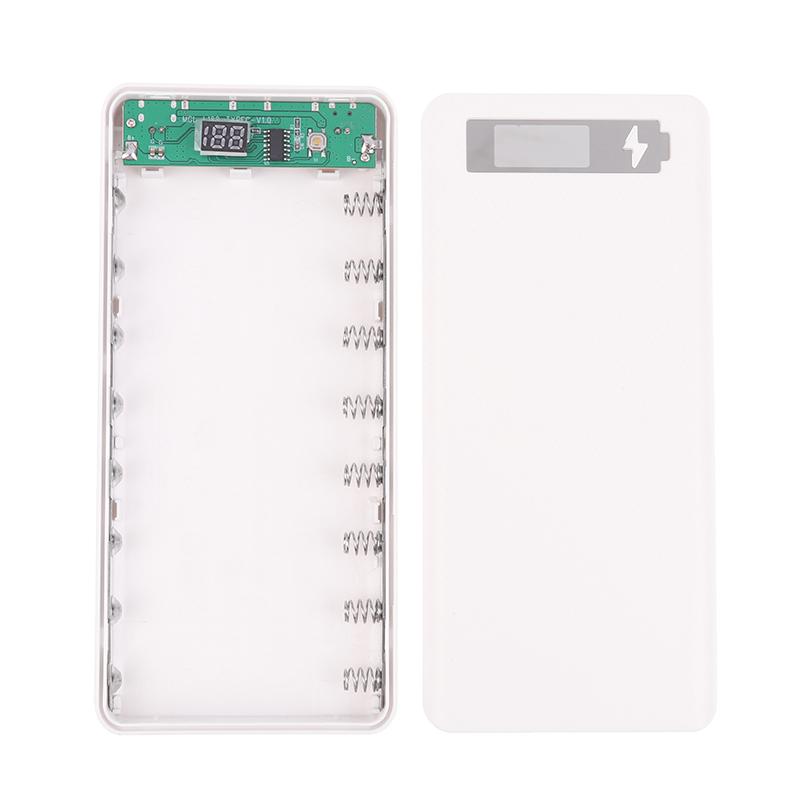 

8*18650 Корпуса для повербанков Держатель для батарей Портативный Двойной USB Type C Micro Входной порт Зарядный корпус для телефона 18650 Корпуса для батарей