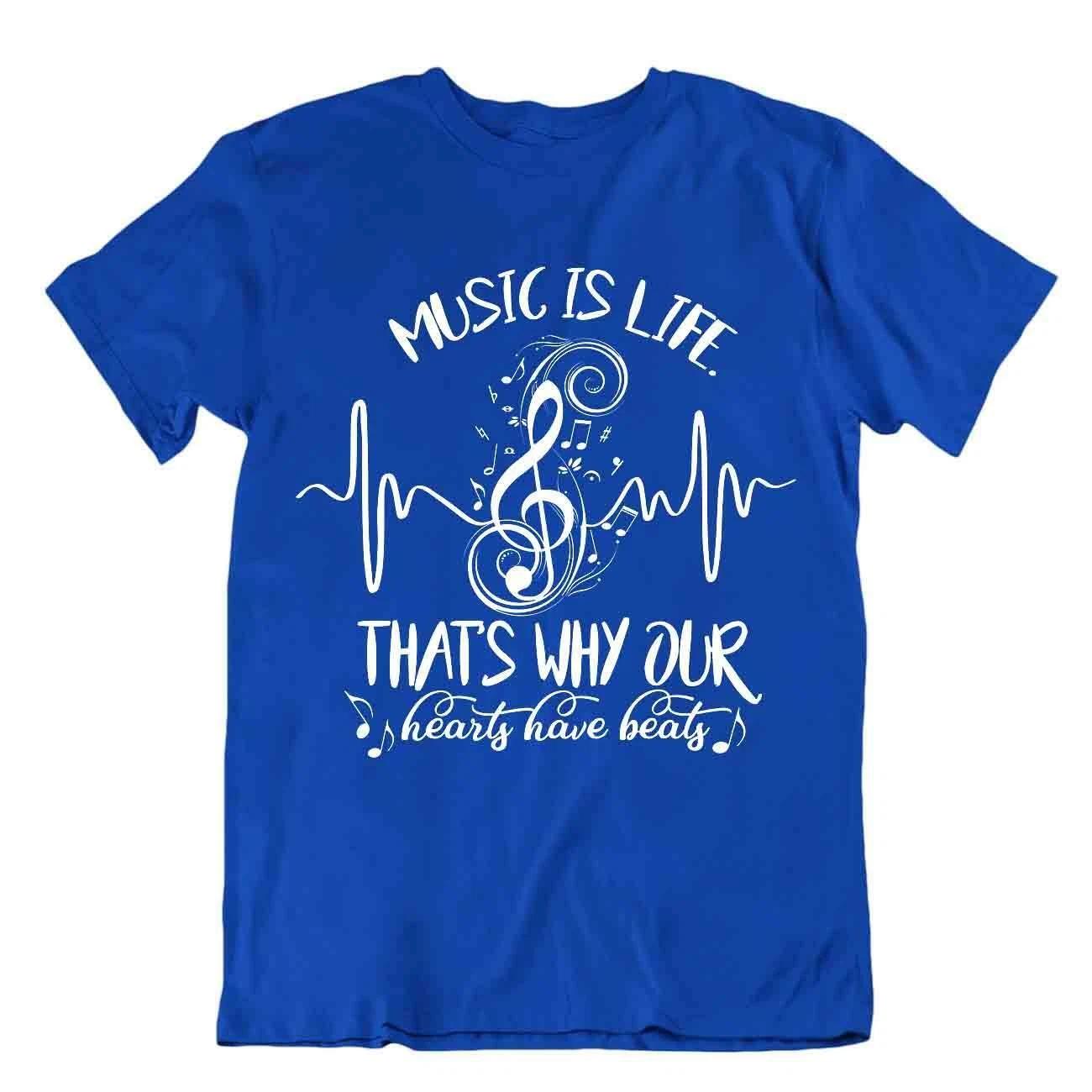 Music Is Life T-Shirt Poetry Tshirt Funny Art Shirt Best Textile Idea Gift M