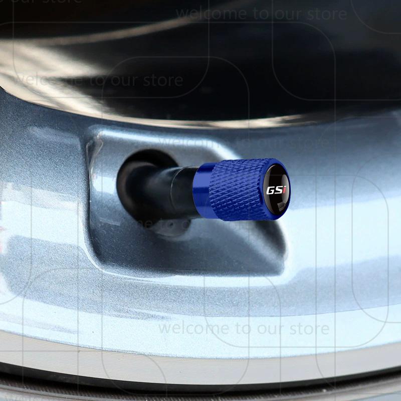 4Pcs Car Tire Valve GSI Emblem For Opel Mokka Insignia Corsa Antara OPC VXR8 Astra Aluminum Air Port Stem Cover Caps Dust Covers