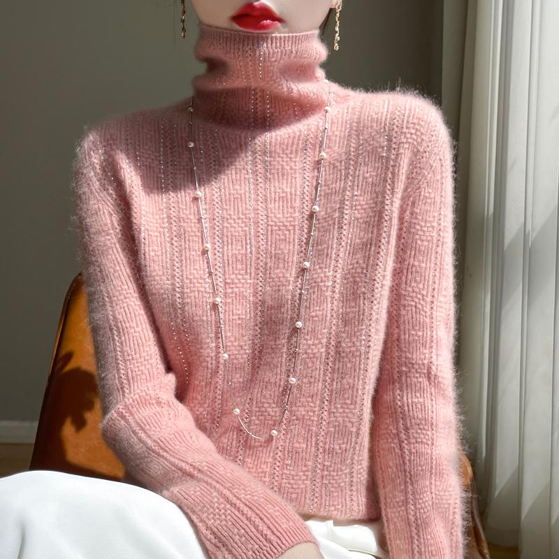 Kashmirgenser for kvinner Qinghe kashmir 30% kashmir 70% ull høst og vinter genser varm og moteriktig