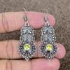 Citrine Gemstone Handmade 925 Sterling Silver Jewelry Earring 2.25" KKG-766