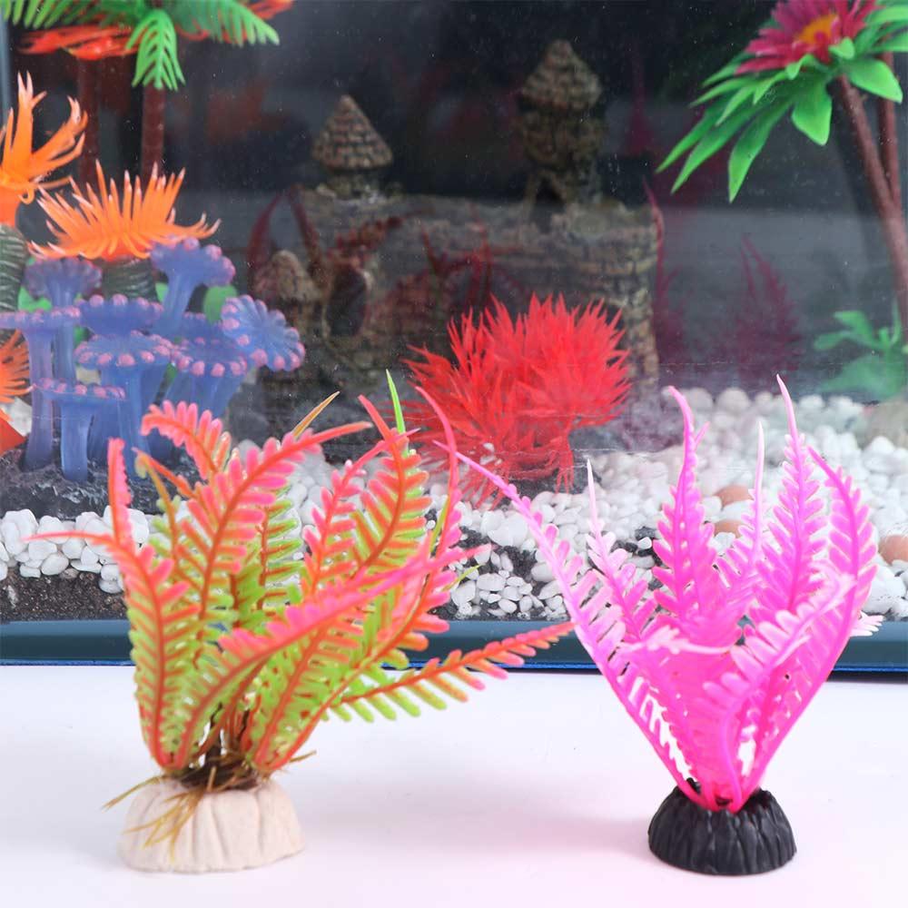 Decorative Artificial Aquatic Plants Mini Simulation Underwater Aquatic Plants Plastic Lifelike Water Weeds Ornament Landscaping
