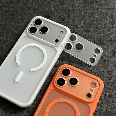Convert To 17 Series Frosted Matte Hard Magnetic Case For For Iphone 17 16 1 14 Pro Max Phone For  Lens Detachable Cover