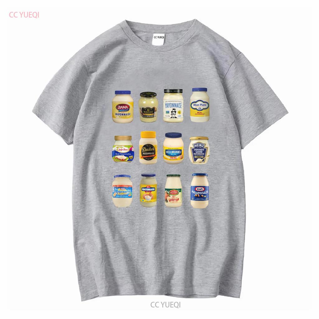 Vintage Mayonnaise Hemd T-Shirt Liebhaber Lustig Mayo Süchtiger Lang- oder Kurzarm Vintage Gewaschen Bequem Vielseitig Streetwear