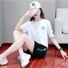 Summer and Korean Women's Fashion Sportswear New Casual Suit Women's Large Size Short-sleeved T-shirt and Shorts Two-piece Set