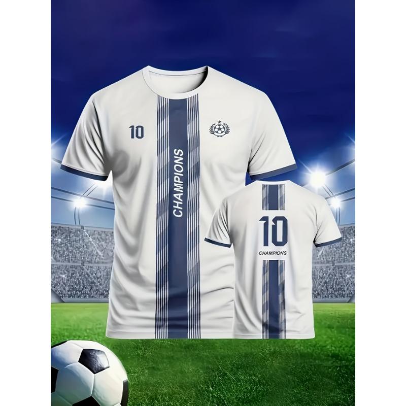 football shirt, daily casual sports short-sleeved, breathable, comfortable and versatile short T-shirt