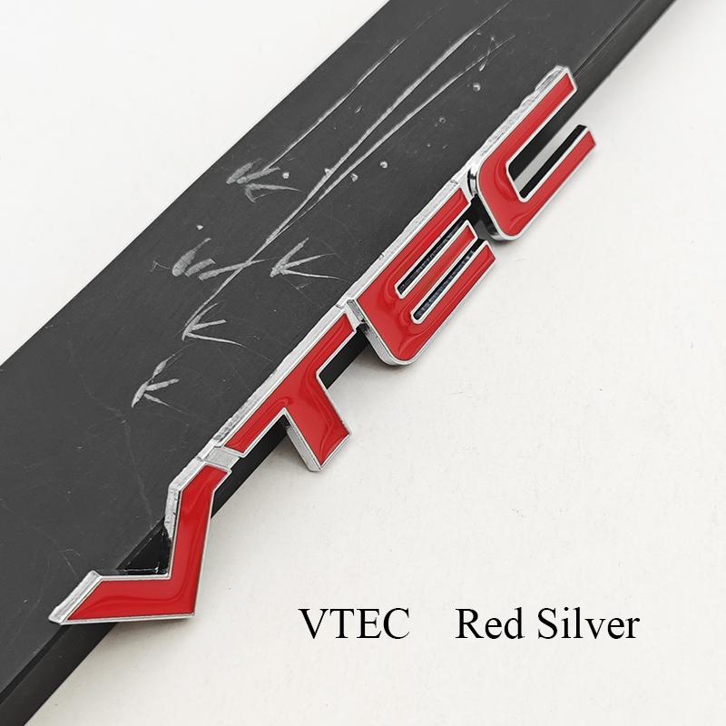 3D Metal Car Letters I VTEC Logo Rear Trunk Tail Badge Emblem Decals For Honda Civic Accord Jazz VEZEL Auto Sticker Accessories