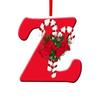 Christmas Acrylic Letter Hanging Decoration Car Rearview Mirror Xmas Tree A to Z Alphabet