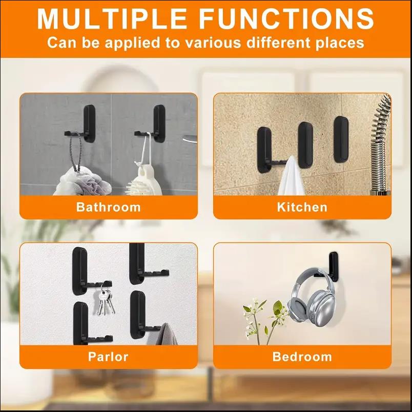 1PC Aluminium Alloy Foldable Clothes Hook Storage for RV Bathroom Home Camper Caravan RV Interior Organization Accessories