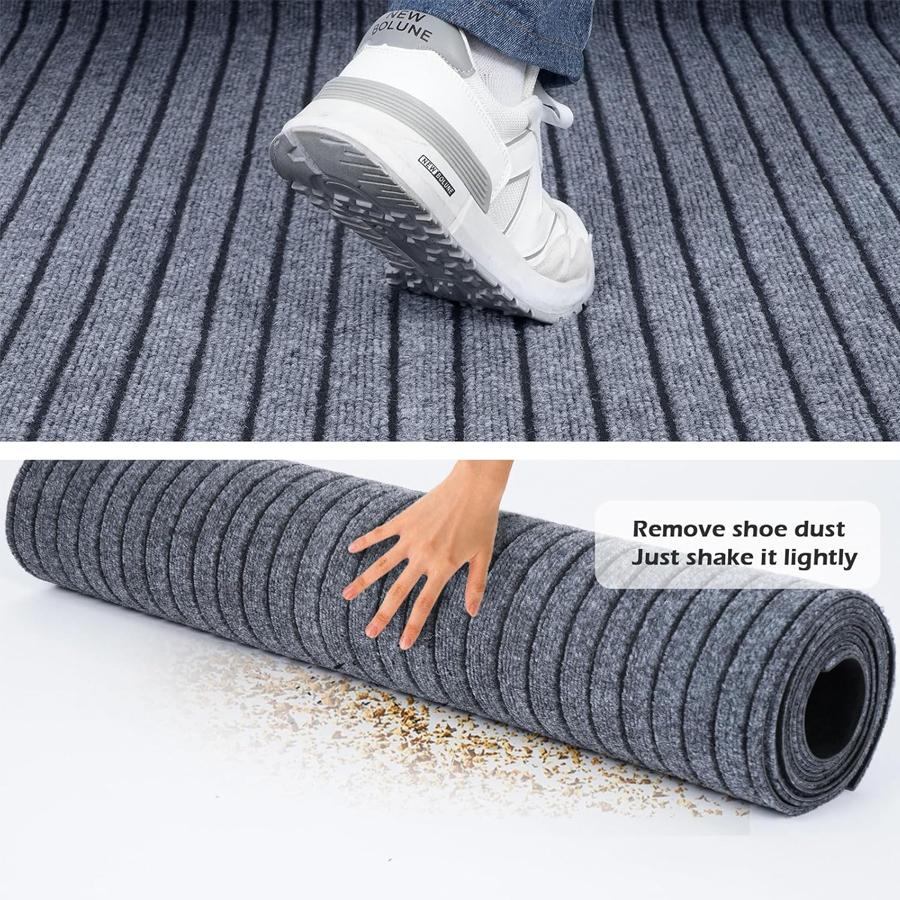 Striped Rubber Carpet Door Mat Kitchen Floor Mat Section Door Mat, Non-slip and Waterproof, Easy To Clean, Free To Cut,