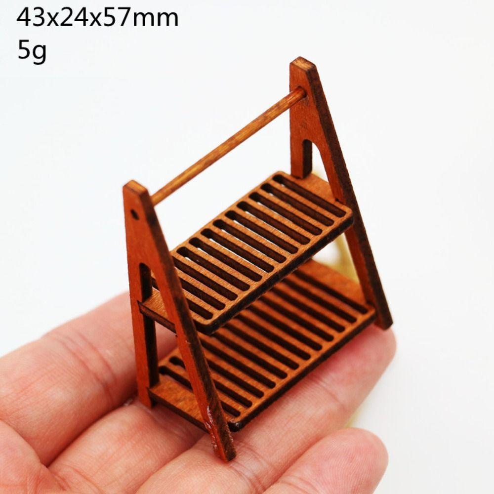 Double Layer Dollhouse Miniature New 43*24*57Mm 2 Colors Flower Stand Accessory Dollhouse Decoration