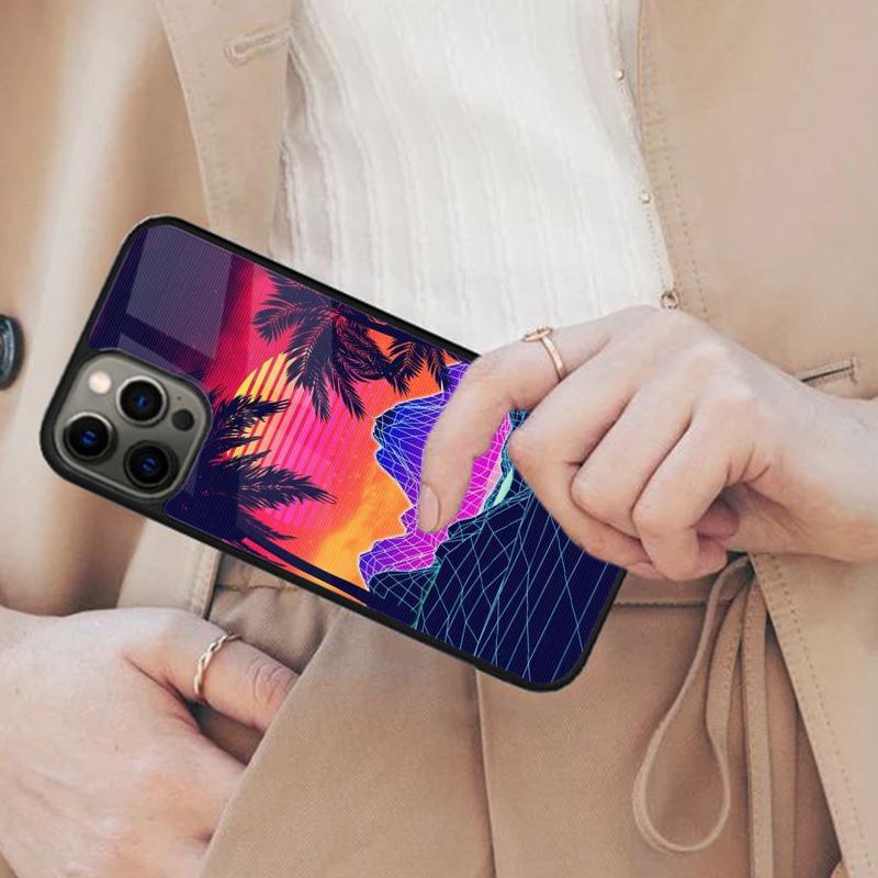 Hot Synthwave Retro 80s Neon Magnetic Phone Case For APPLE iPhone 17 Air 16 14 13 12 Pro Max 15 Plus Wireless MagSafe Cover