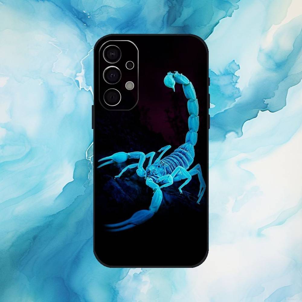 Cool Art Animal Scorpion Phone Case For Samsung S 25,24,23,22,30,21,10,9,Ultra,Plus,Lite,FE,4,5 G Soft Black Case