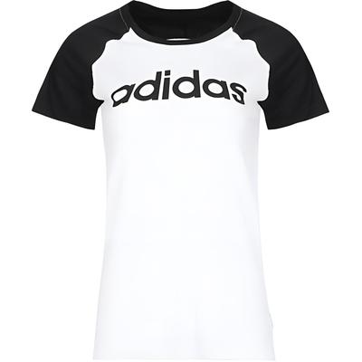 Neo W Ce Sporty Tee Lifestyle Casual Series Color Block Comfortable Round Neck Short Sleeve T-Shirt Women Tops White CV7027