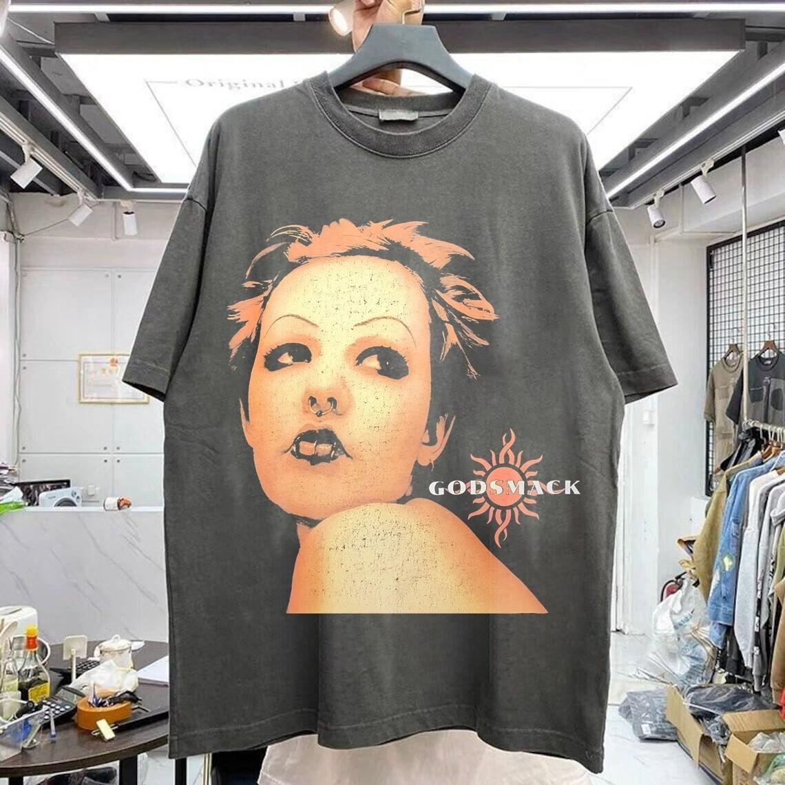 Godsmack 98s Band T-shirt Rock Band Charcoal Unisex Tshirt S-5XL KH2669 XXXXL