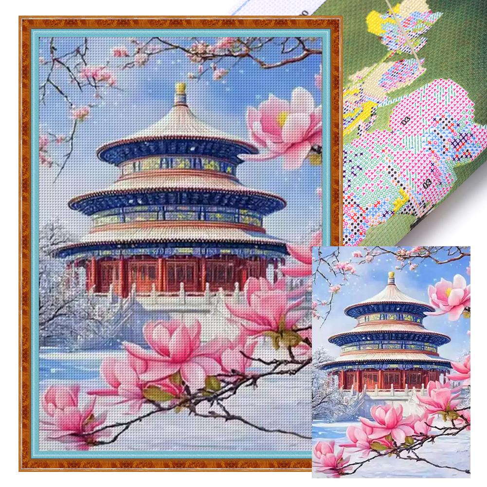 

Набор для вышивания крестом с принтом пейзажа Сделай сам 11CT Набор для рукоделия с вышивкой Домашний декор