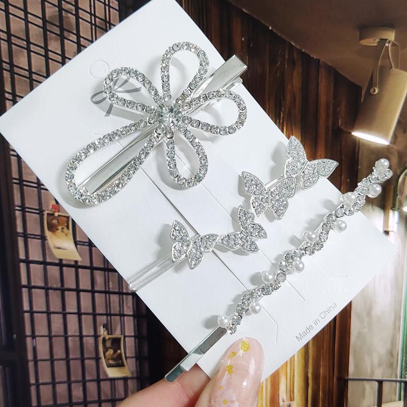 Kristall für Frauen Koreanische Neue Haarnadeln Mädchen Geometrische Perlen Haarspangen Mode Haarklammer Seitenclip Haaraccessoires