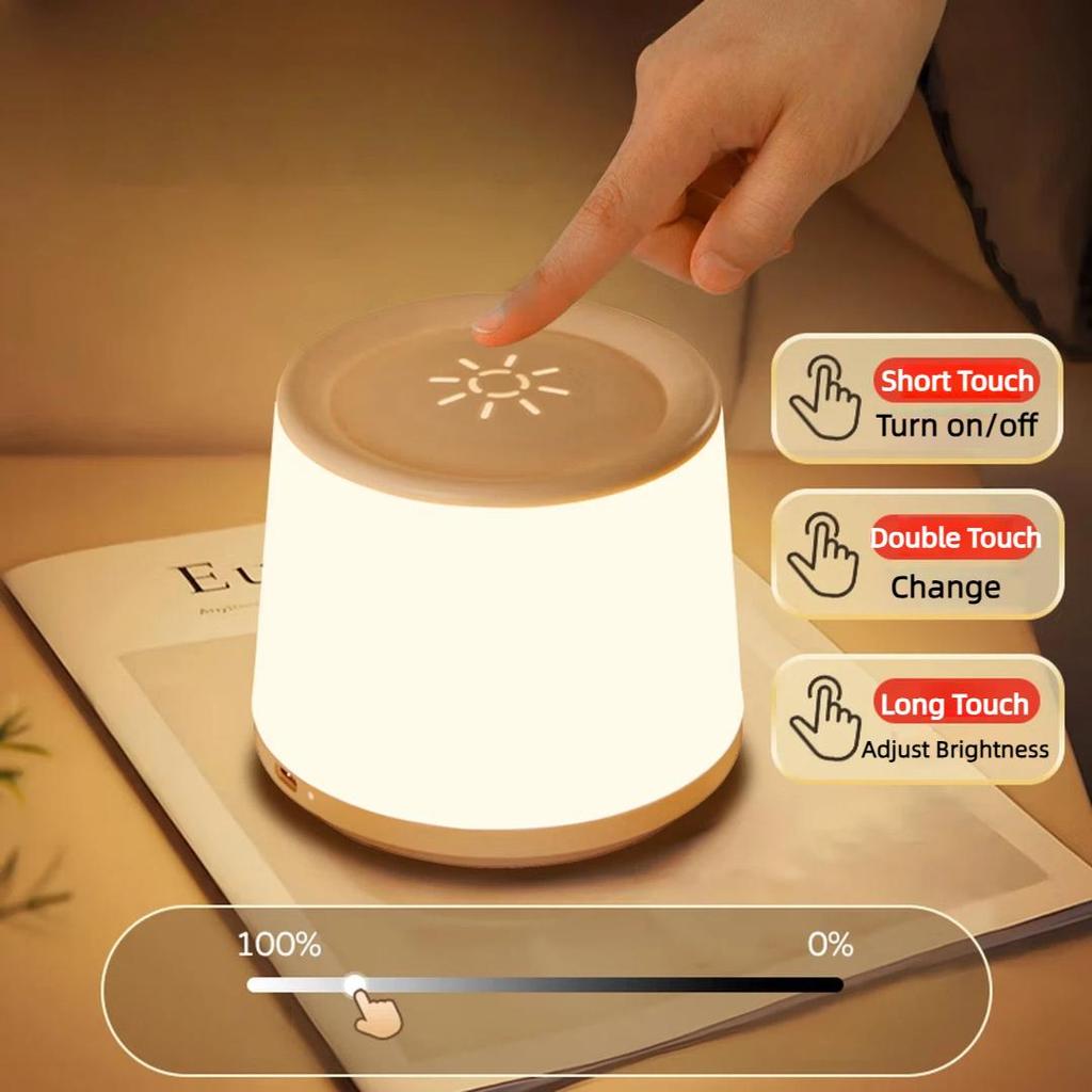 Night Light, Bedroom Bedside Lamp, Nighttime Light, Rechargeable Touch Lamp, Emergency Light, USB