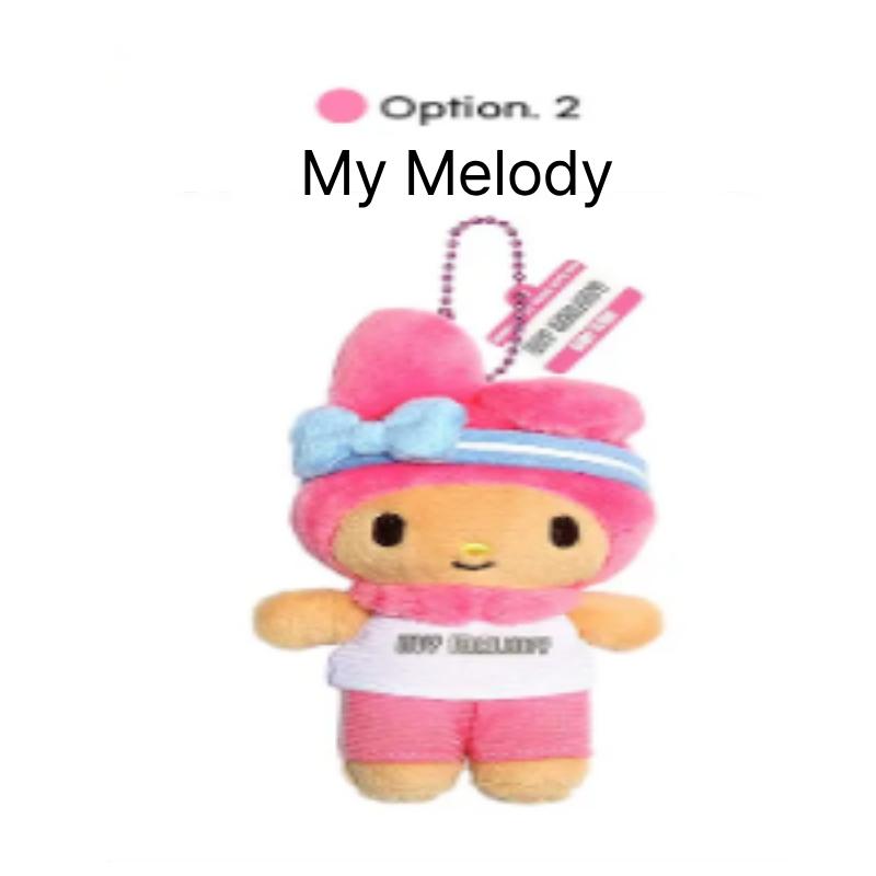 Sanrio Keyring Hello kitty/My Melody/Kuromi/Pochacco/Cinnamoroll/Pompompurin/Hangyodon