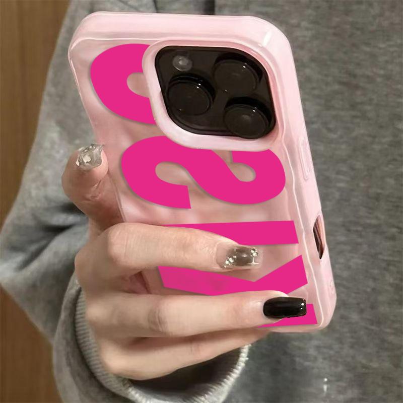 Stylish English Word Kiss Pattern Phone Case For iPhone 17 Pro Max Air 16 15 13 11 12 14 Plus 17E 16E Back Cover Shell Coque
