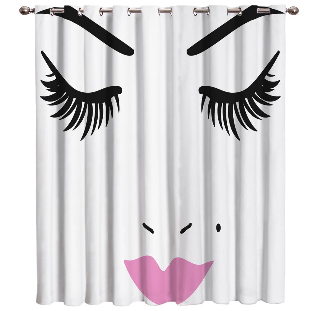 Глаза женские ресницы красивые новые простые шторы украшения дома шторы современные — фото 11