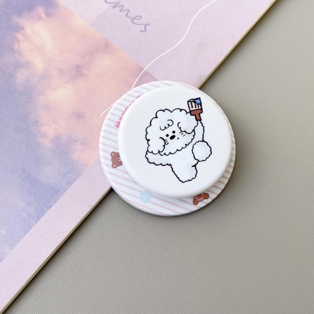 Frosted Cartoon MagSafe Magnetic Phone Stand with Telescopic Airbag Design
