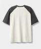 Dimiteulibeullaeg Raglan Color Block Pigment Artwork Short Sleeve T-Shirt_Cream & Black