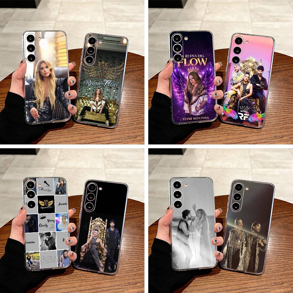 Q-Queen of Flow -La Reina D-Del Flow Clear Phone Case for Samsung Galaxy A71, A70, A52, A51, A40, A30