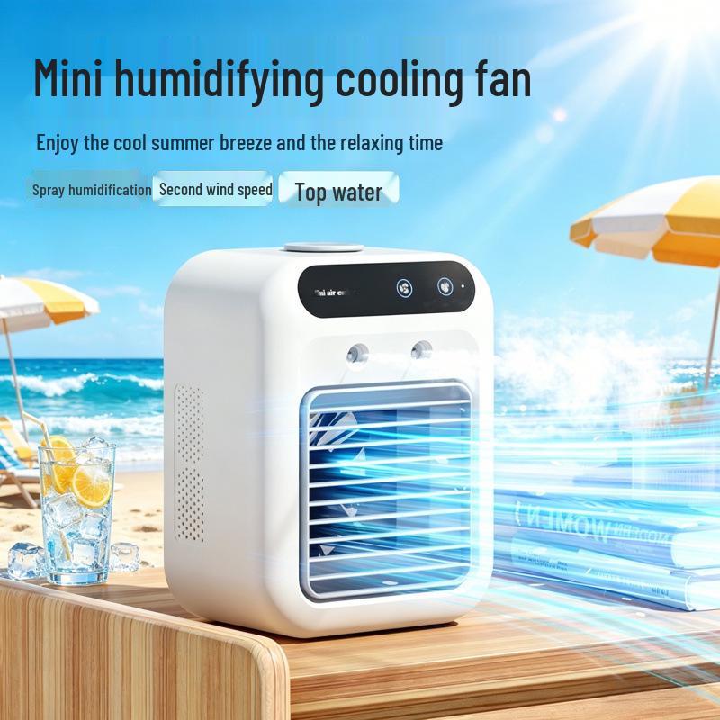 Portable Desktop Air Cooler & Humidifying Fan for Dorms