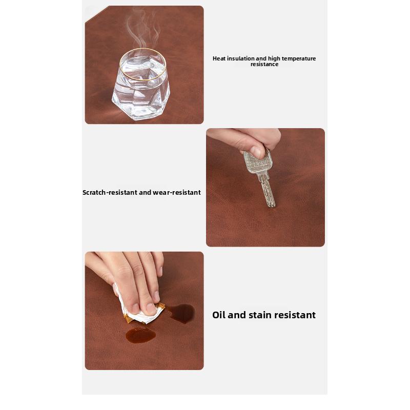 Large Pu Leather Desk Mat Waterproof Mouse Pad Anti-slip Laptop Keyboard Mat Office Writing Protector Pad Custom Size Available