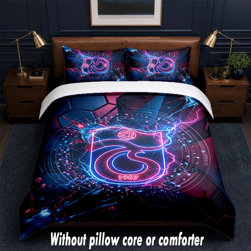 Trabzonspor FC Design Bed Bedding Set 1 Duvet Cover + 2 Pillowcases Soft Breathable Household Bed Linens
