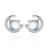 Andara Fine Jewelry  Sterling  Star opal Pendant Necklace Earrings Set For Women Engagement Jewelry gift