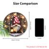 Adorable Gnome Christmas Wooden Sign, Merry Christmas Dwarf Round Sign for Front Door Wall Hanging Decor, Ideal Christmas Ornament