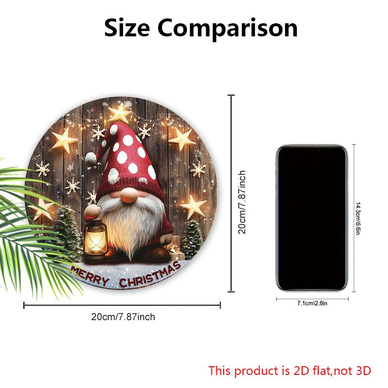 Imádnivaló Gnóm Karácsonyi Fa Tábla, Kellemes Karácsonyt Törpe Kerek Tábla Bejárati Ajtóra Fali Akasztó Dekoráció, Ideális Karácsonyi Dísz