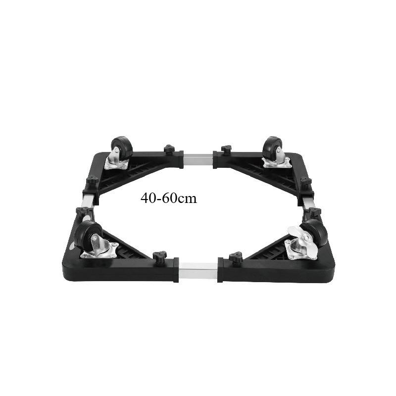 Stainless Steel Appliance Cart with 4 Locking Wheels Adjustable Base Moisture Proof Shockproof for Refrigerator Washing Machine 40-60cm