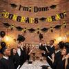 Gold Shining Graduation Party Banner Glitter Decor Graduation Hanging Banner  Party Decorations