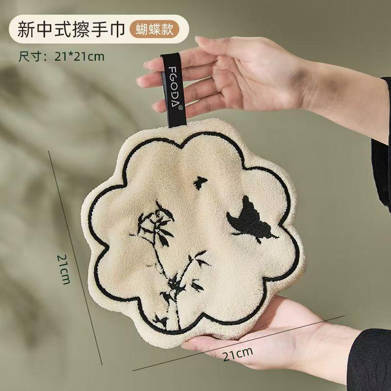 Hangable Hand Towel, Thickened Absorbent Quick-drying Bathroom Special Handkerchief Hand Cloth Children's Handkerchief Towels