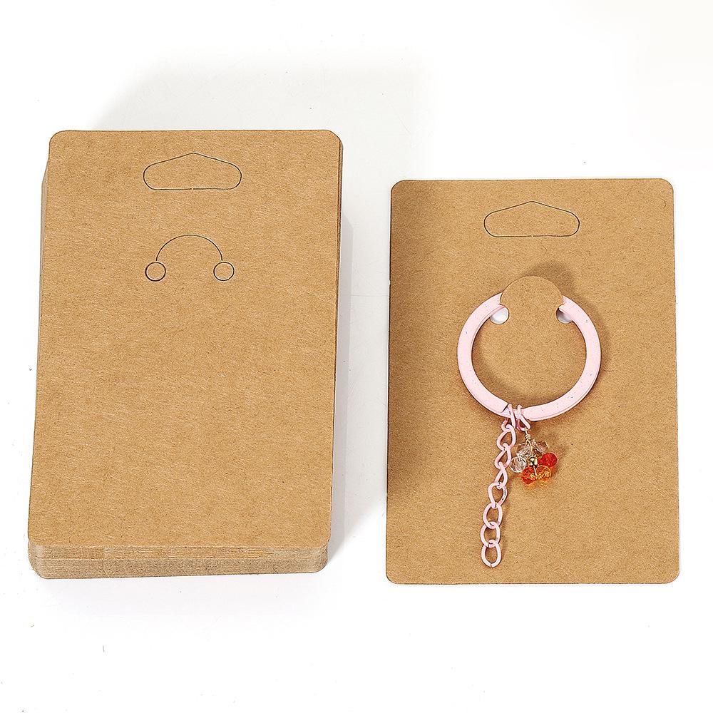 Kraft Paper Jewelry Card for Earrings and Necklaces - 2.5x3.5cm