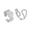 2Pcs/Set Stainless Steel Spiral Spliced Circle Rings for Women Men Irregular Hollow Opening Rings Banquet Jewelry Accessories