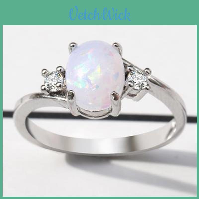 Eleganter geometrischer Legierungsring für Damen 2024 Frühlingsmode in Weiß Lila Grün Blau Rosa