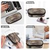 Pencil Case 300D Polyester Large Capacity Zip Around Closure with Main Compartment Mesh Pocket and Pen Slots for Everyday Study
