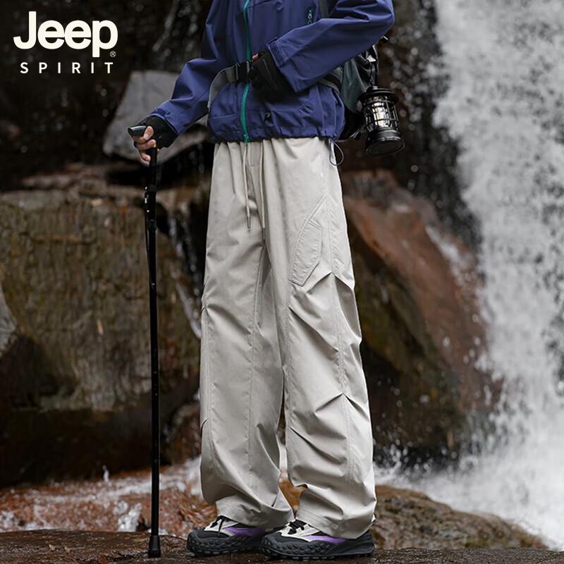 JEEP SPIRIT Men's Outdoor Pleated Cargo Pants