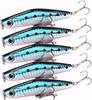 CONTYU Sea Bass Lure Sinking Small Lure for Flounder and Bluefish Set of Hollow 80mm Set, Pencil, 80mm, 17.5g, (5-Piece Sardines, / 17.5g)
