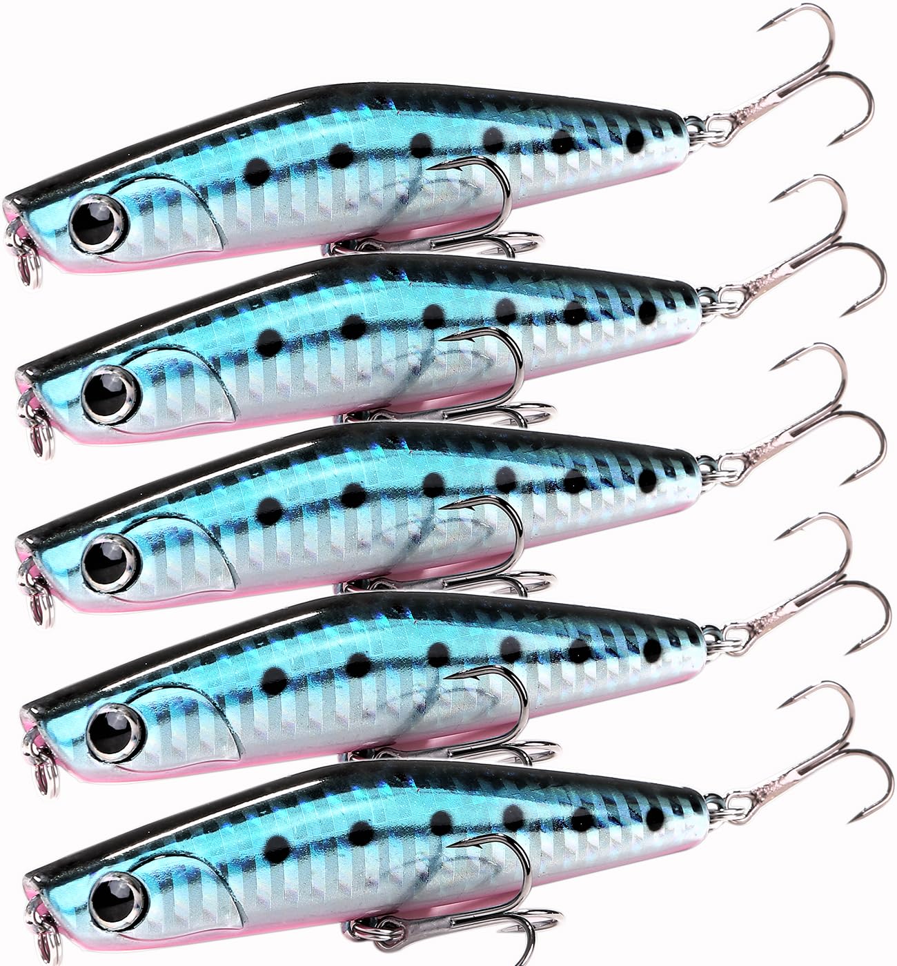 

CONTYU Приманка для морского окуня Тонущая Маленькая приманка для камбалы и луфаря Набор полых 80 мм Набор, Карандаш, 80 мм, 17,5 г, (5 штук сардин, / 17,5 г)