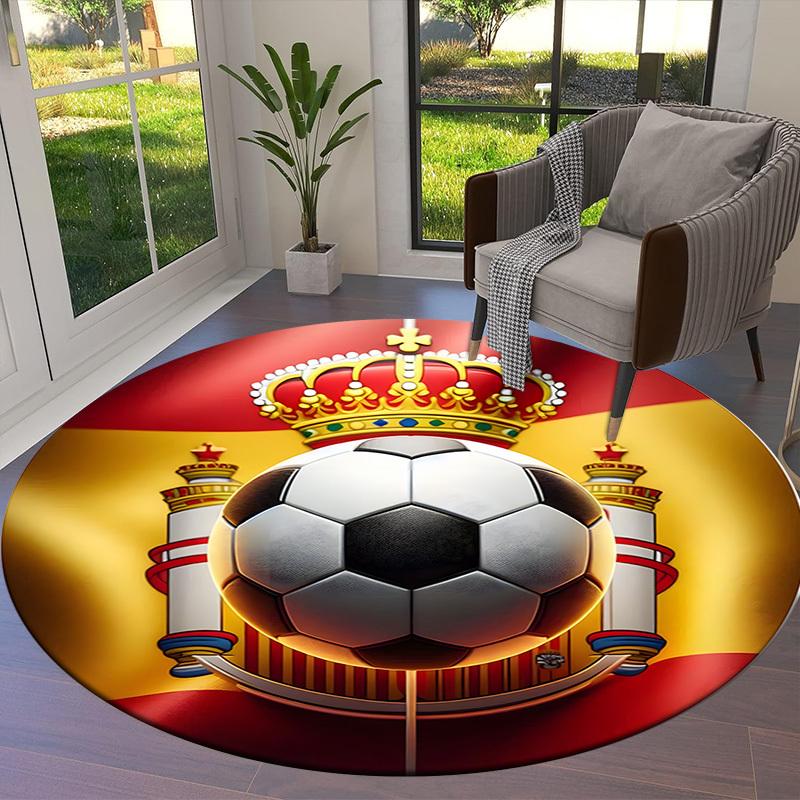 1pc Office Carpet Chair Mats Spain Football Crest Perfect for Decorating Office Chairs, Living Rooms, Or Bedrooms