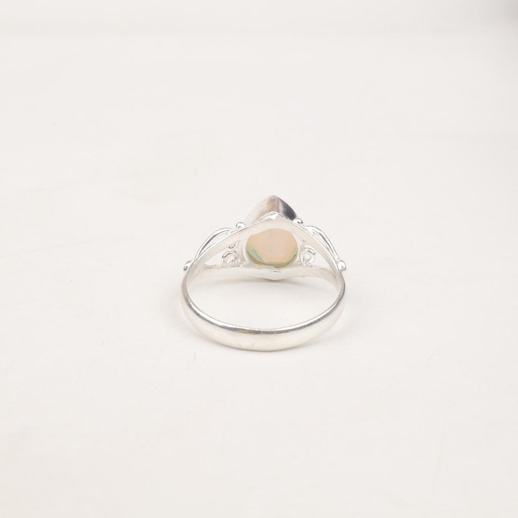 Natural Milky Opal Gemstone 925 Sterling Silver Jewelry Handmade Designer Ring RR-46-6