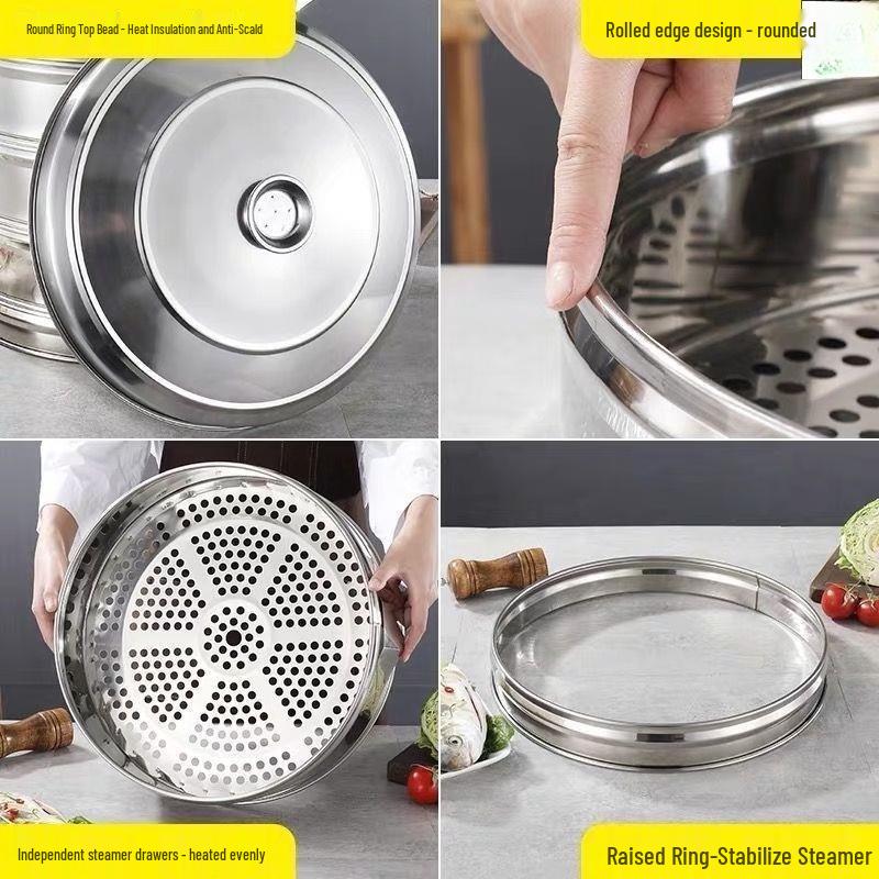 Xihe Thickened Stainless Steel Multi-layer Steamer