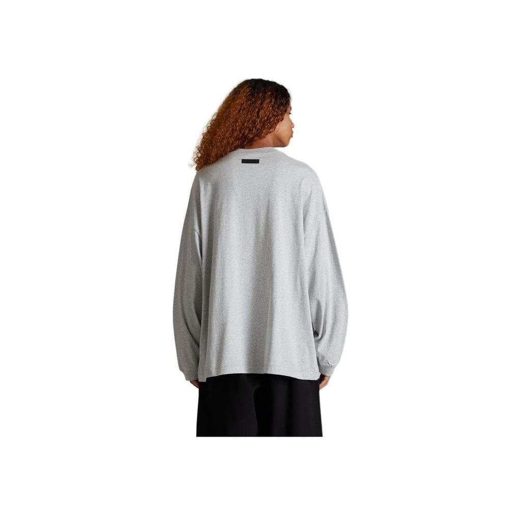 Fear of God Essentials Long-Sleeve Shirt II Light Heather Grey Men Tops 125SP244206F